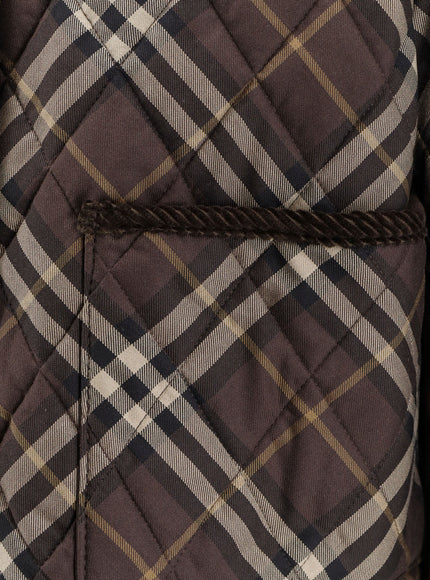 Burberry Oldham Padded Cotton Jacket With Check Pattern
