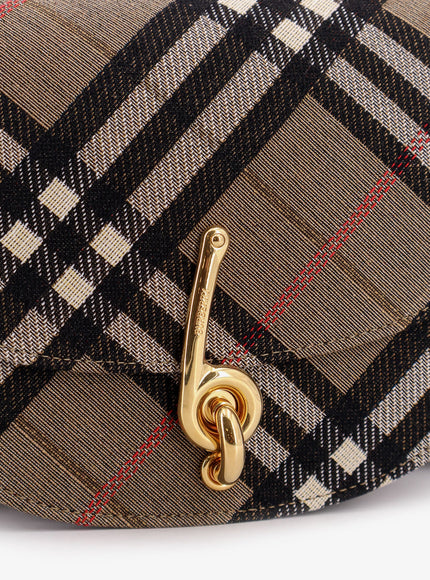 Burberry Bridle Canvas And Leather Check Shoulder Bag
