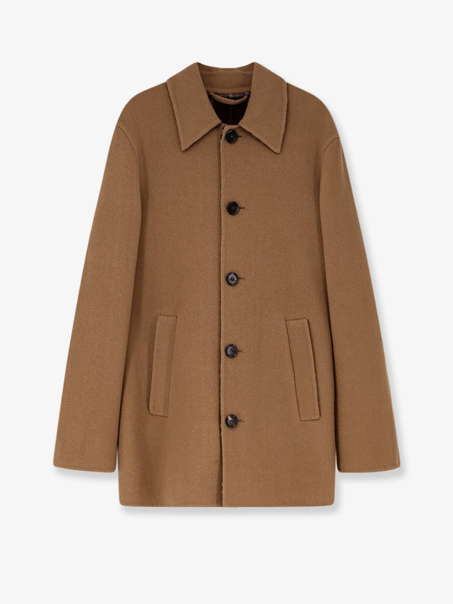 Burberry Worthing Wool Coat Camel Treacle Bn Chk