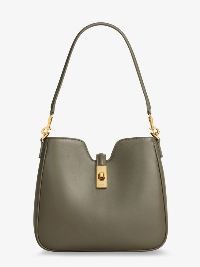 Celine Camille 16 Small Leather Crossbody Bag Uni Golden Khaki