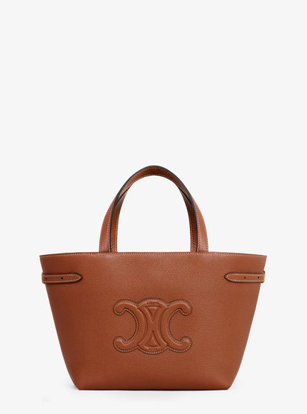 Celine Borsa A Tracolla Cabas Anais Mini In Pelle Uni Tan