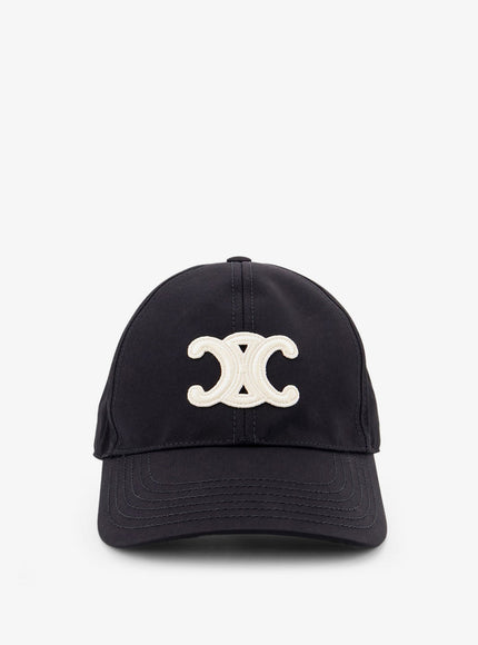 Celine Triomphe Cotton Hat Black