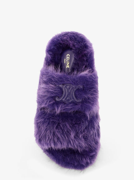 Celine Triomphe Slide 05 Shearling Sandals