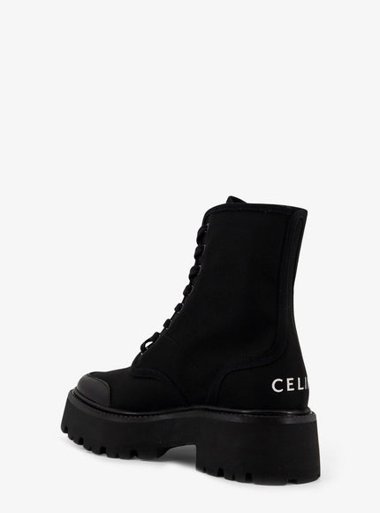 Celine Celine Bulky Nylon And Leather Ankle Boots