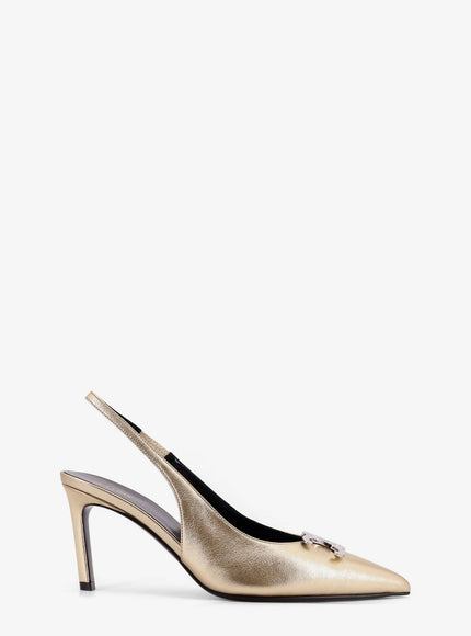 Celine Laminated Leather Alma Triomphe Pumps Platinium