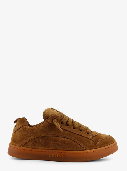Celine Huntington Low-Top Suede Sneakers Tan