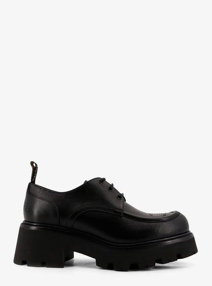 Celine Triomphe Derbies Leather Lace-Up Shoes Black