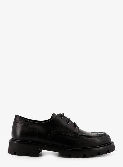Celine Derby Margaret Leather Lace-Up Shoes Black