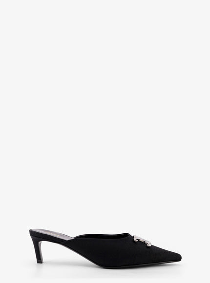 Celine Alma Triomphe Gros-Grain Mule Black