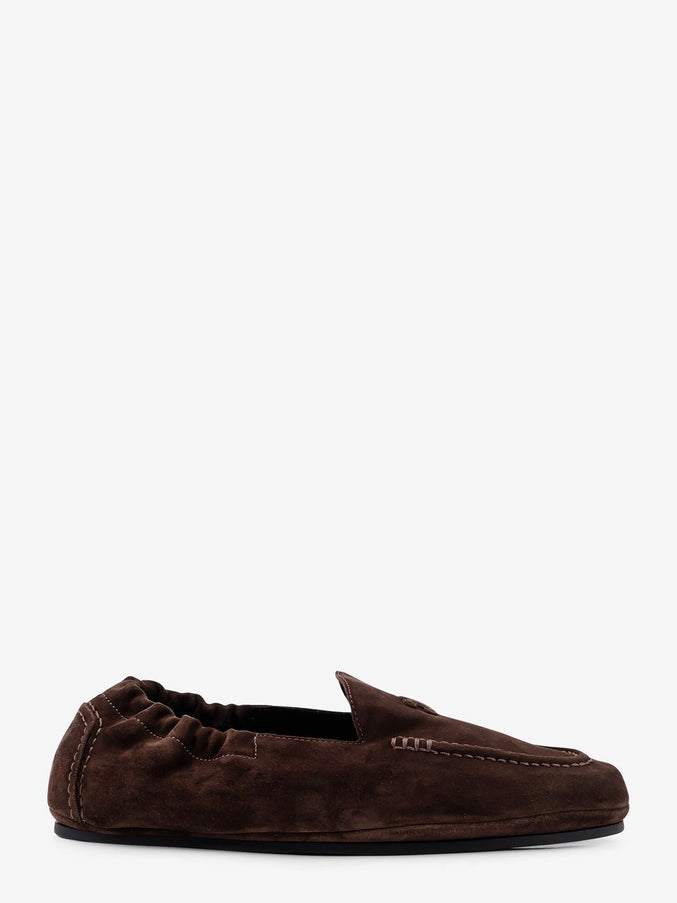 Celine Adam Suede Loafers Dark Brown