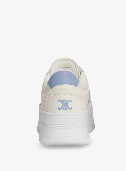 Celine Leather Block Sneakers With Triomphe Logo On The Back