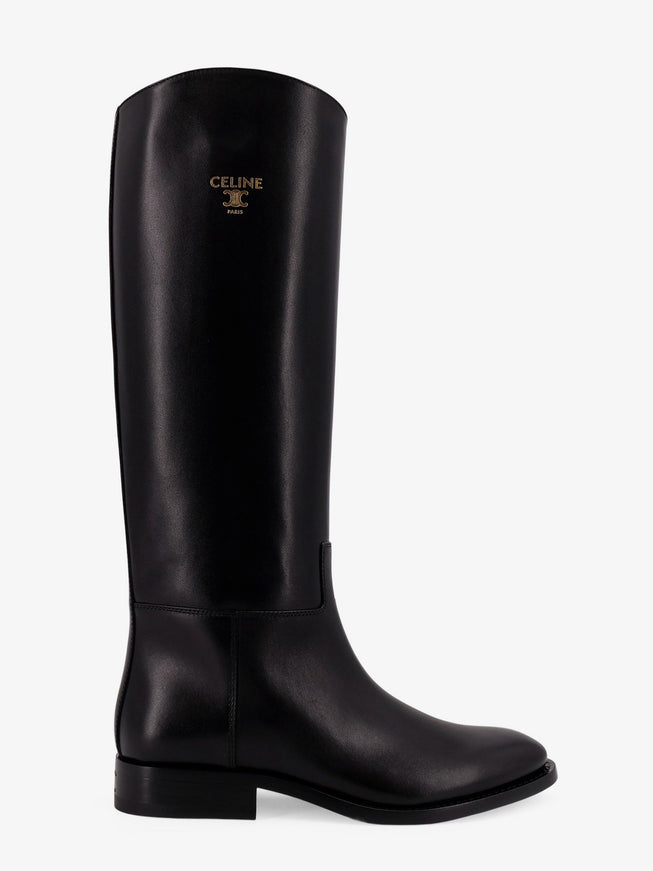 Celine Anais Leather Boots Black