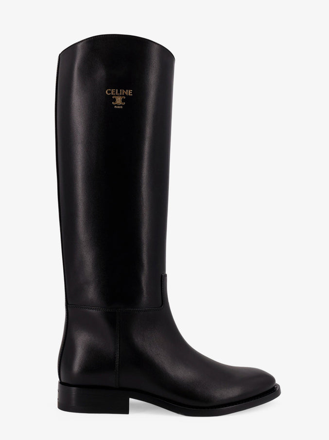 Celine Anais Leather Boots Black