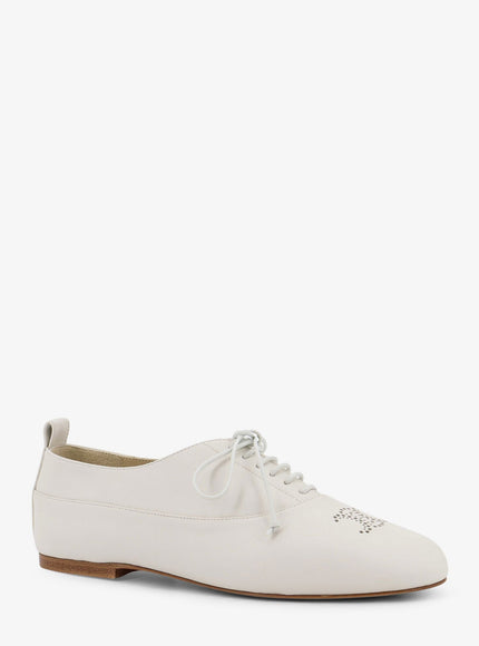 Celine Triomphe Richelieu Leather Lace-Up Shoe