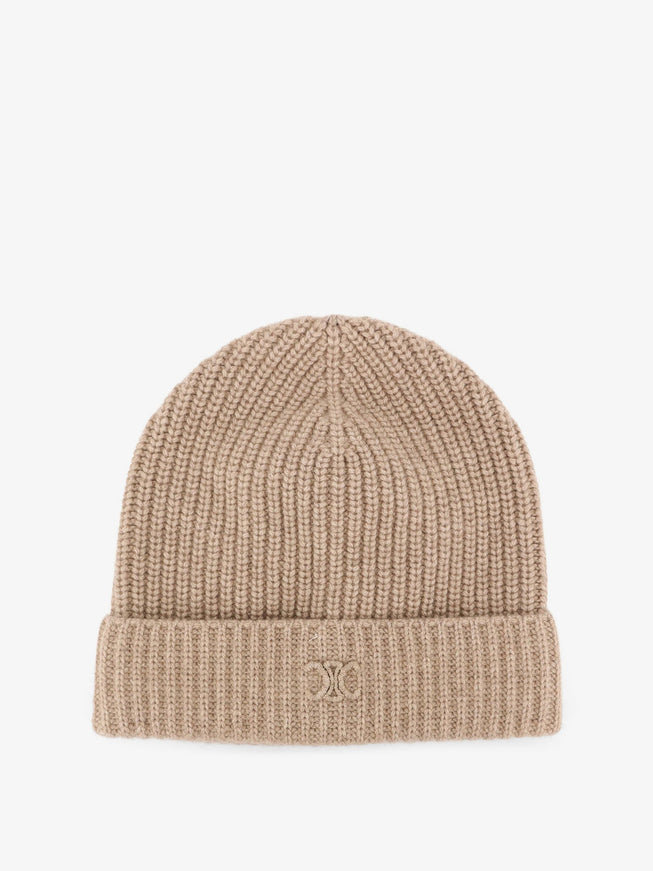 Celine Triomphe Cashmere Hat Uni Oatmeal