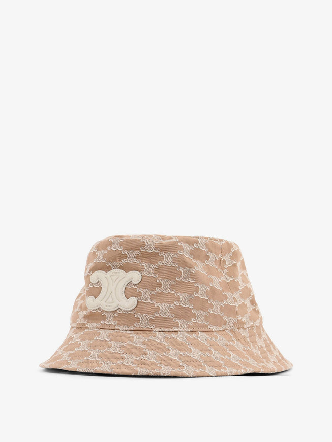 Celine Cotton Hat With Triomphe Logo All-Over