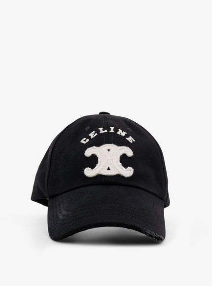 Celine Cotton Baseball Hat Black