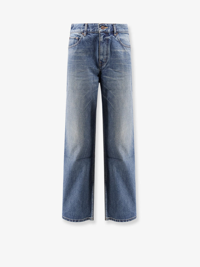 Celine Stone-Washed Cotton Jeans Cherry Wave