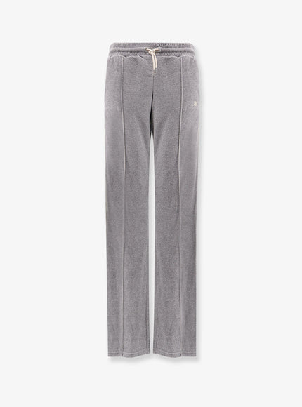 Celine Cotton Velvet Jogger Trousers Grey Black