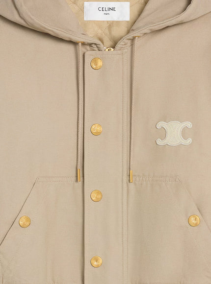 Celine Canvas Jacket With Triomphe Patch