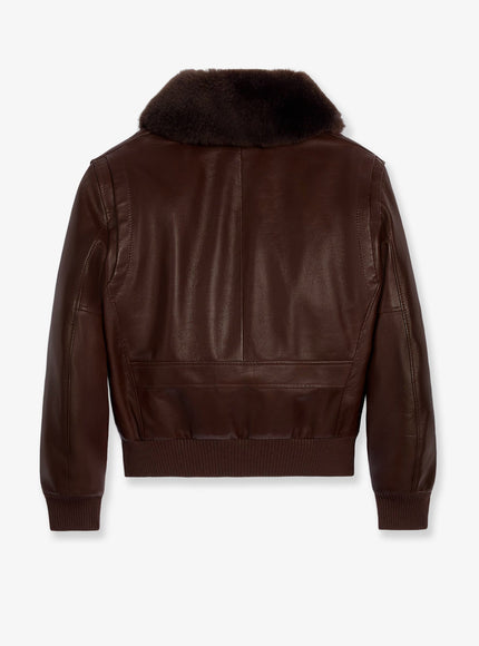 Celine Leather Jacket With Removable Collar