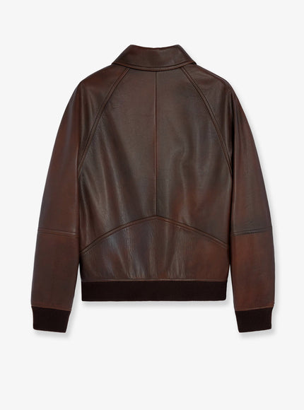 Celine Leather Jacket With Wool Lining