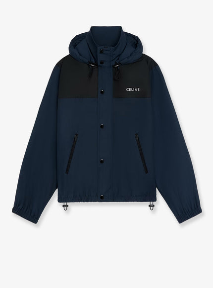 Celine Bicolor Nylon Jacket Navy
