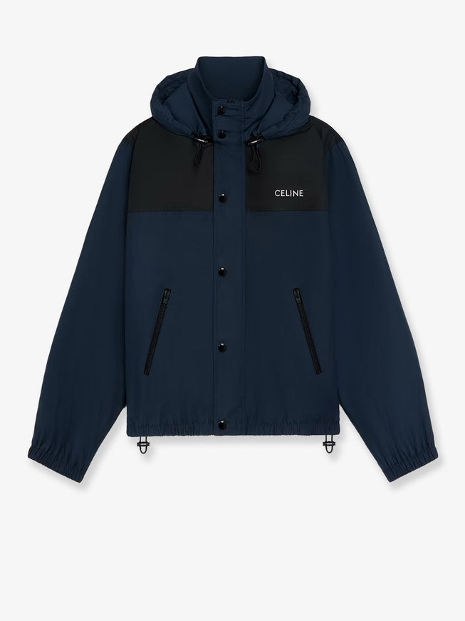 Celine Bicolor Nylon Jacket Navy