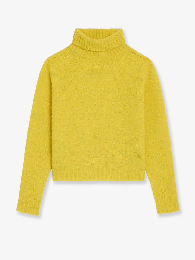 Celine Wool Turtleneck With Triomphe Embroidery Jaune