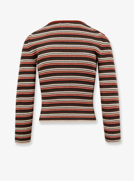 Celine Striped Stretch Wool Sweater