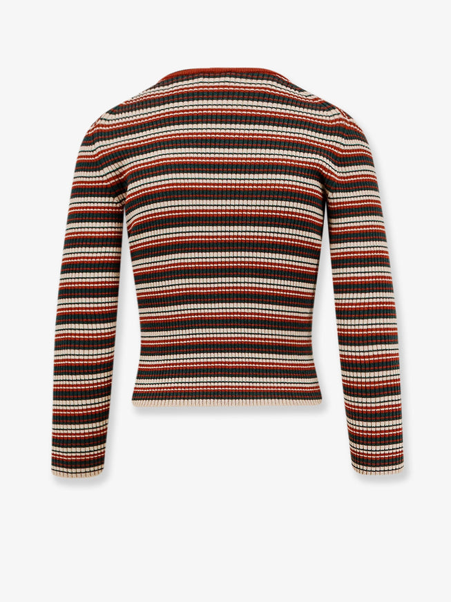 Celine Striped Stretch Wool Sweater