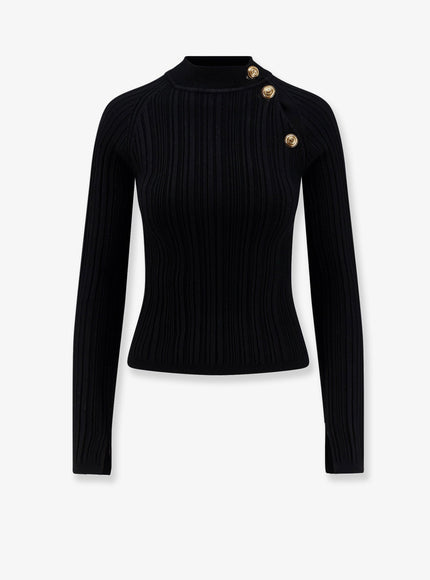 Chiara Boni Ijok Pepper Ribbed Viscose Sweater Black