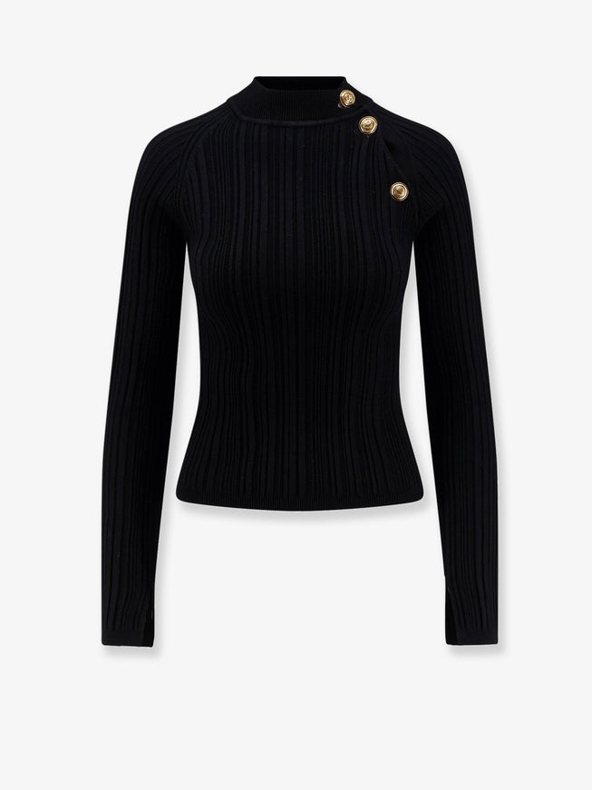 Chiara Boni Ijok Pepper Ribbed Viscose Sweater Black