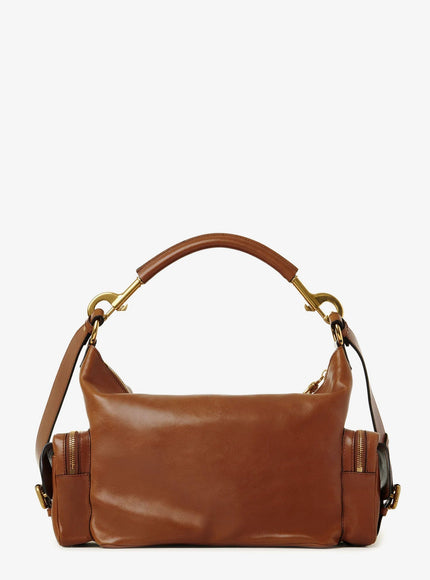 Chloe' Carry Shiny Buffalo Leather Shoulder Bag
