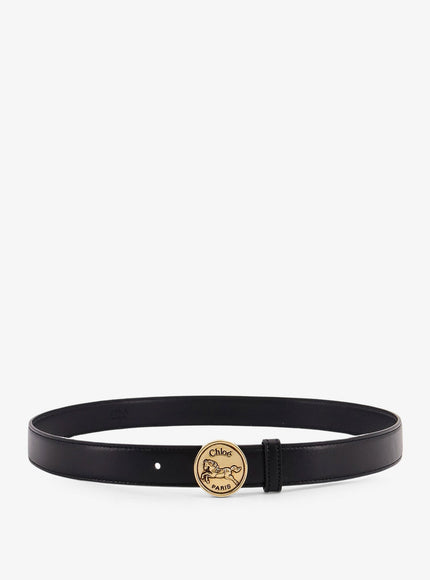 Chloe' Leather Belt Black