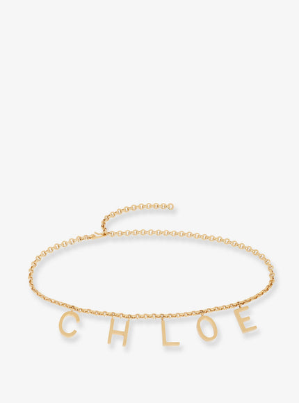 Chloe' Chloé Letters Metal Belt Uni Vintage Gold
