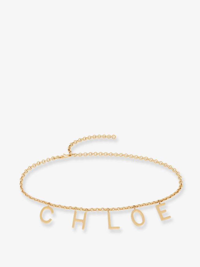 Chloe' Chloé Letters Metal Belt Uni Vintage Gold