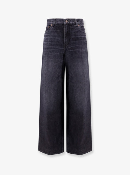 Chloe' Jeans With Iconic Leather Logo Tag Onyxblack