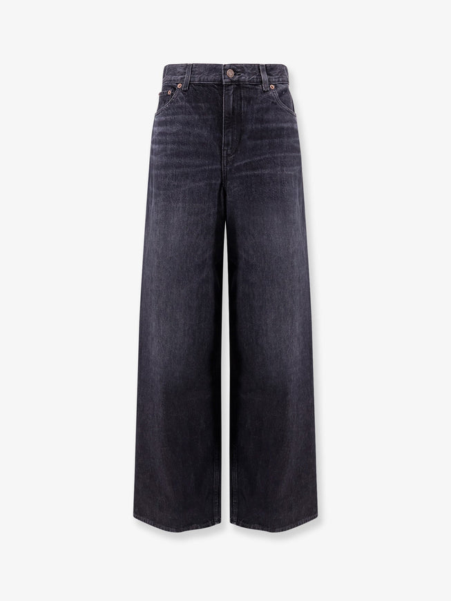Chloe' Jeans With Iconic Leather Logo Tag Onyxblack