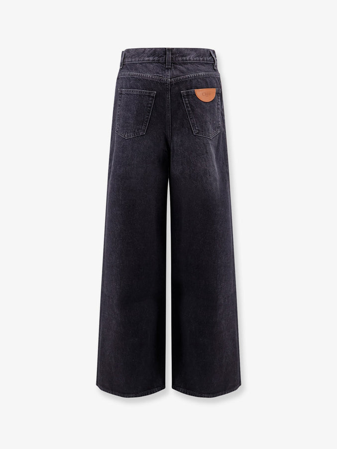 Chloe' Jeans With Iconic Leather Logo Tag