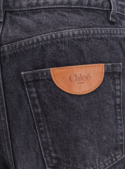 Chloe' Jeans With Iconic Leather Logo Tag
