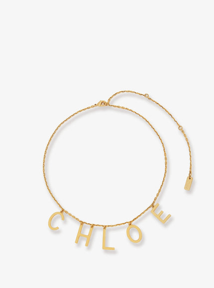 Chloe' Chloé Letters Brass Necklace Uni Vintagegold