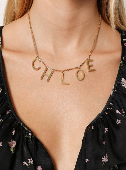 Chloe' Chloé Letters Brass Necklace