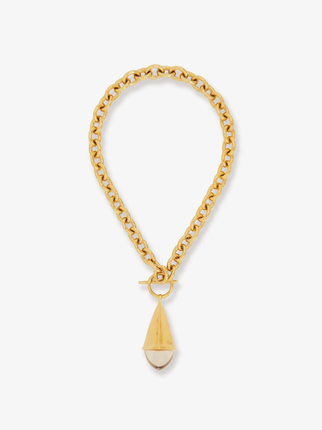 Chloe' Chloé Prism Brass Necklace Uni Gold