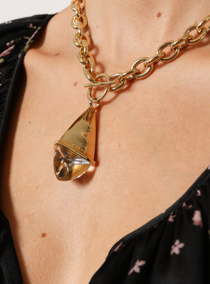 Chloe' Chloé Prism Brass Necklace