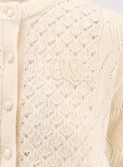 Chloe' Cardigan With Rouches