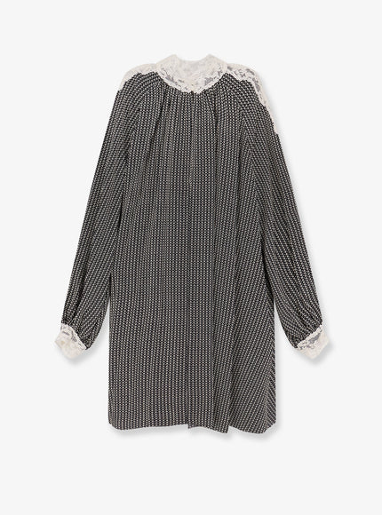 Chloe' Biologic Silk Mini Dress Blackwhite