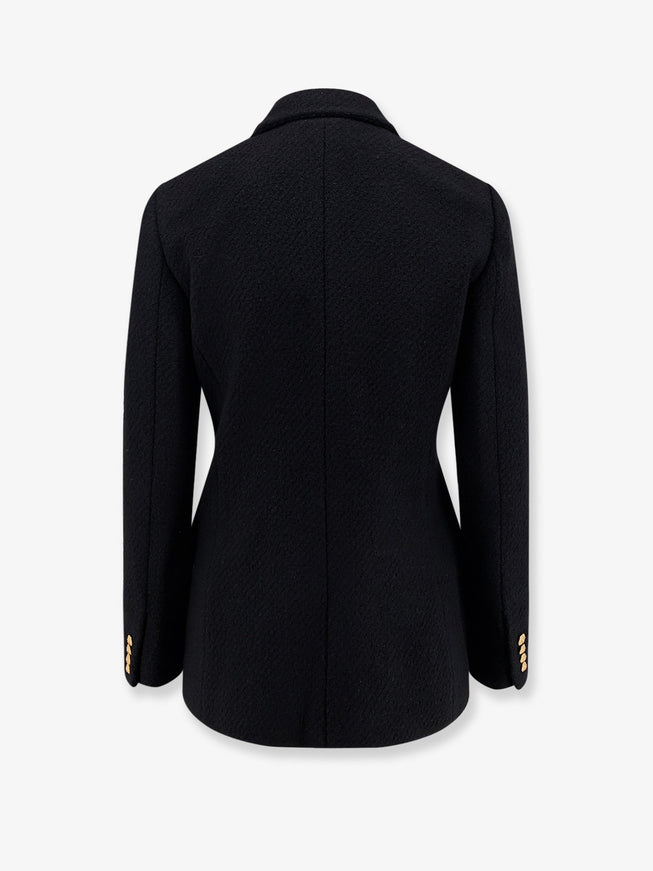Chloe' Double-Breasted Virgin Wool Blend Blazer