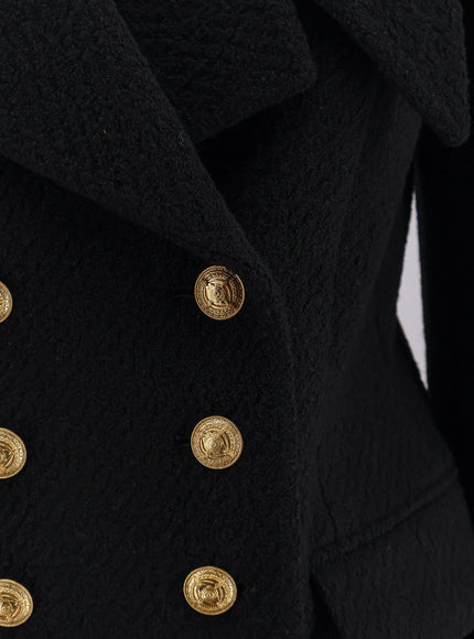 Chloe' Double-Breasted Virgin Wool Blend Blazer