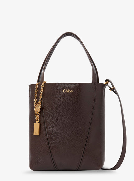 Chloe' Chloé Spin Leather Crossbody Bag Uni Kohl Brown